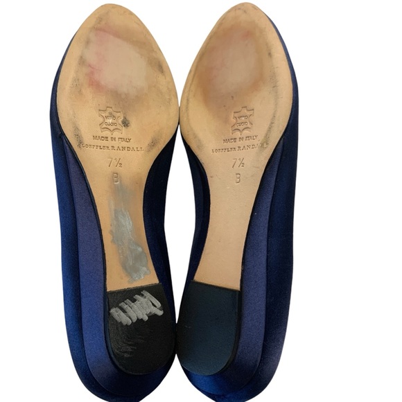 Loeffler Randall Made in Italy Blue Satin Flats Womens Size 7.5 - Picture 10 of 10